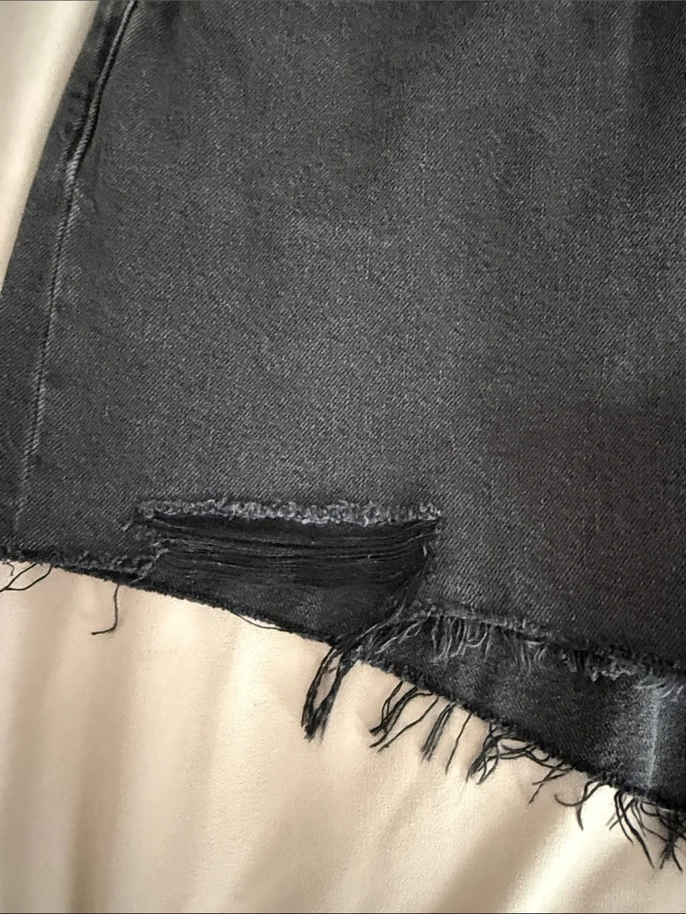 Levi 501 Black Denim Cutoff Shorts